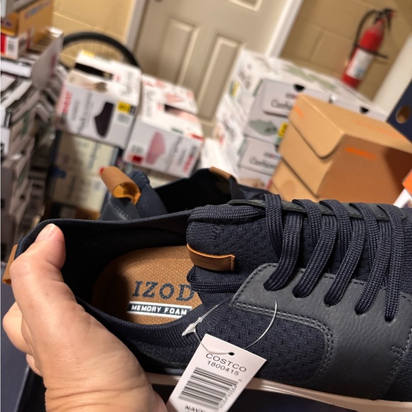 IZOD mens Bannister memory foam lace up sneaker shoes navy 12 - Picture 7 of 8